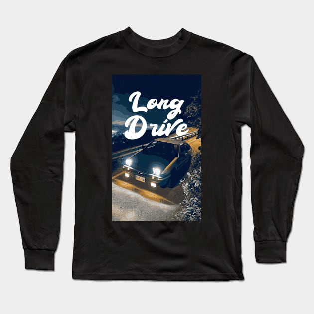 Long Drive Long Sleeve T-Shirt by Playful Creatives